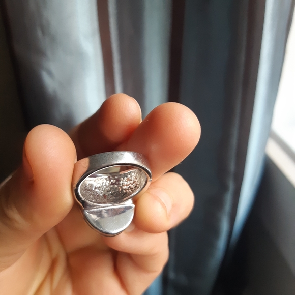 Earth Tone Brown and Silver Ring 7.5 - Picture 4 of 9